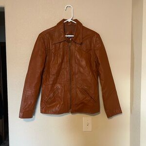 Brittania Vintage 70s Women’s Brown Leather Jacket